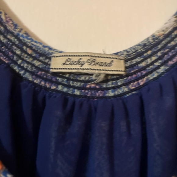 Lucky Brand Blue and Orange Midi Dress - Picture 2 of 3